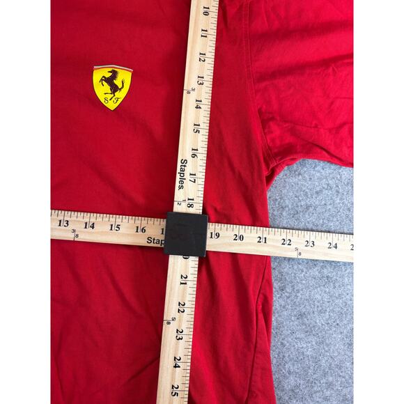 Vintage Y2K Official Ferrari Shirt Mens XL Red Horse Logo On Chest 2000s Tee - Picture 6 of 9